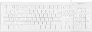 Macally Full Size USB Wired Keyboard (MKEYE) for Mac and PC (White) w/Shortcu...