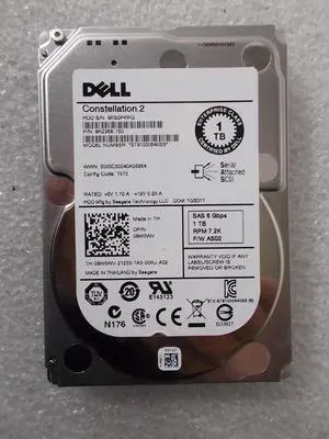 1TB 7.2K 2.5" Seagate SAS Hard Drive ST91000640SS Dell PN 9W5WV No Tray