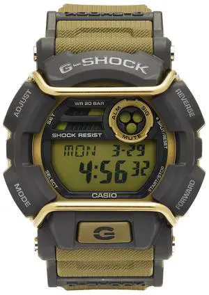 Casio G-Shock Men's Quartz World Time Gray Accent Green Resin 50mm Watch GD400-9 Casio G-Shock Men's Quartz World Time Gray Accent Green Resin 50mm Watch GD400-9