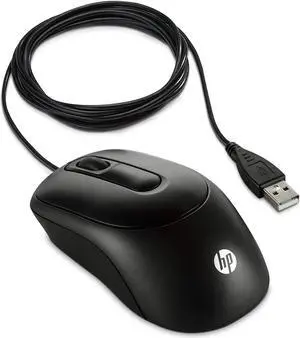 HP X900 Wired Mouse USB Optical 1000DPI Black Ambidextrous