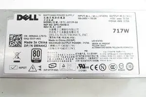 Dell RN442 717W PowerEdge R610 D717P-S0 80+ Plus Gold Power Supply