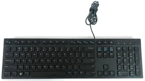 Dell KB216 Slim Black USB Wired Multimedia Desktop English Keyboard KB216t RKR0N Dell KB216 Slim Black USB Wired Multimedia Desktop English Keyboard KB216t RKR0N
