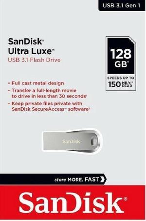 SanDisk Ultra Luxe 128GB SD CZ74 SDCZ74 USB 3.1 150MB/s Flash Drive SDCZ74-128G