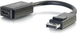 NEW C2G 54322 8in DisplayPort Male to HDMI Female Adapter Converter Black A/V