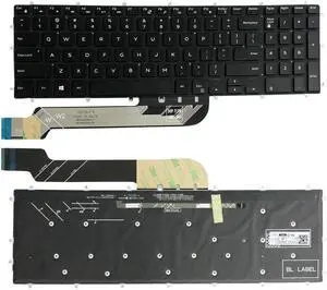 New US Black English Backlit Laptop Keyboard (without palmrest) Replacement for Dell G3 15 3590 G3 3579 G3 3779 G5 15 5590 G7 15 7588 17 7790 Light Backlight