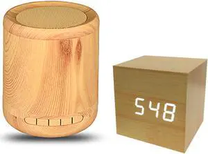 Jonathan Ct. Bamboo Speaker and Alarm Clock Set