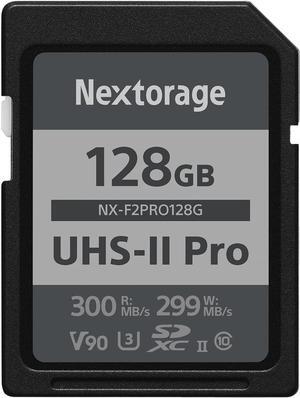 Nextorage Ultra Fast v90 UHS-II SD Card PRO 128GB max Write Speed 299MB/s,max Read 300MB/s (SDXC UHS2 Memory Card NX-F2PRO)