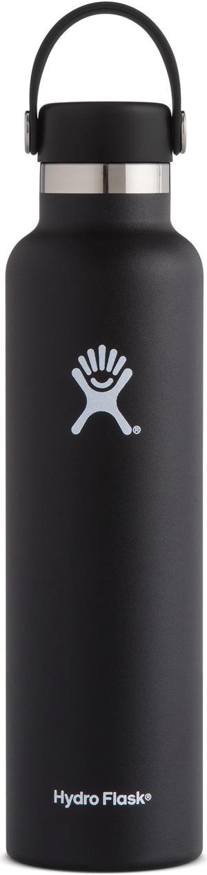 Hydro Flask 24 Oz Stainless Steel Standard Water Mouth Bottle with Flex  Straw Cap and Double-Wall Vacuum Insulation