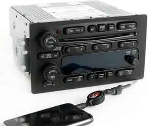 UNLOCKED Chevy GMC 2003-05 Truck Radio AM FM 6 Disc CD w Aux on Pigtail 15196055