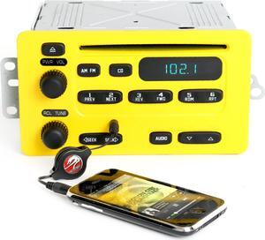 UNLOCKED 2000-05 Chevy Car Radio - Yellow & Black - AM FM CD w Aux  - 10315119