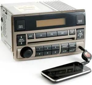 Nissan Altima 2005-2006 Tan Radio AMFM CD Aux Input 28185ZB00C Standard Vol Ctrl