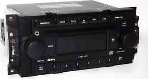 Jeep Chrysler Dodge 2004-10 AM FM 6 Disc CD Player w Aux Input RAQ - P05091720AD