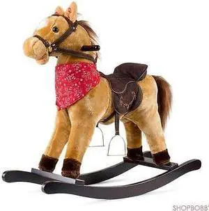 JOON Cowboy Rocking Horse Pony, Tan