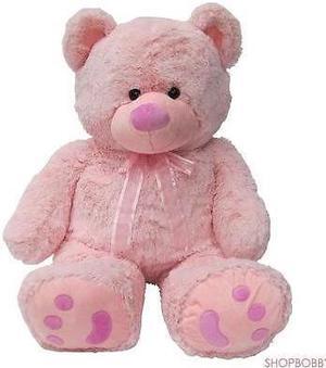 Joon Huge Teddy Bear With Ribbon - Pink