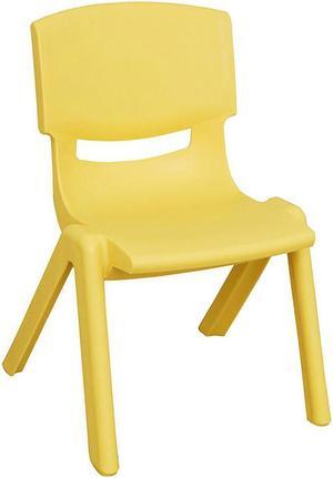 JOON Stackable Plastic Kids Learning Chairs, Yellow, 20.5x12.75X11 Inches, 2-Pack