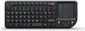 New Rii mini X1 Handheld 2.4G Wireless Keyboard Touchpad Mouse for PC Notebook Smart TV Black Keypad