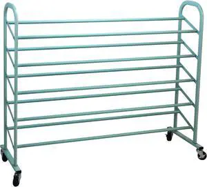 Oceanstar 5-Tier Metal Shoe Rack, Turquoise