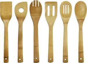 Oceanstar Design KT1286 6-Piece Bamboo Cooking Utensil Set