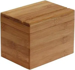 Oceanstar Bamboo Recipe Box with Divider