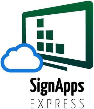 SignApps Express cloud update 1 year license. SignApps Express is the easiest digital signage software to manage local networked devices. This license extends its manageability over Internet.