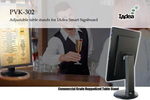 PVK-302 100x100 VESA adjustable display table stand