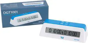 DGT 1001 Digital Chess Clock Timer White/Blue