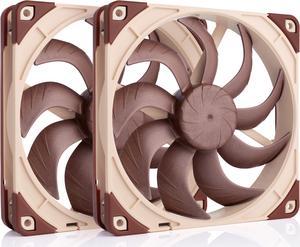 Noctua NF-A14x25 G2 PWM Sx2-PP, Dual Fan Set for Push-Pull and Side-by-Side Applications (Brown)