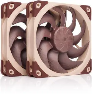 Noctua NF-A12x25 G2 PWM Sx2-PP, Dual Fan Set for Push-Pull and Side-by-Side Applications (Brown)