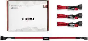 Noctua NA-SEC1 chromax.red, 3-Pin/4-Pin Extension Cables (30cm, Red)