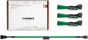 Noctua NA-SEC1 chromax.green, 3-Pin/4-Pin Extension Cables (30cm, Green)