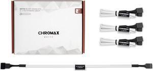 Noctua NA-SEC1 chromax.white, 3-Pin/4-Pin Extension Cables (30cm, White)