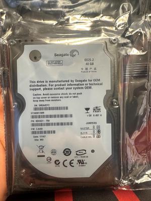 Seagate EE25.2 Series ST940817AM 40GB 5400 RPM 8MB Cache PATA 2.5" Extreme Class Internal Hard Drive Bare Drive