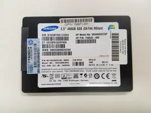 757375-001 HPE 480GB 6G NHP SFF SATA SSD HAR DRIVE (757375-001)
