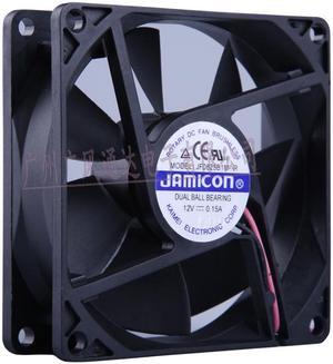 Original JAMICON JF0825B1M -R  8cm 8025 12V 0.15A 2Pin 80*80*25MM
