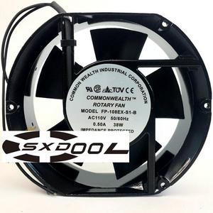 NEW original COMMONWEALTH ROTARY FAN 172*51mm 17CM FP-108EX-S1-B 110-120V 50/60Hz 0.50A 33W Ball bearing 2 wires Axial AC fan cabinet ups server cooler
