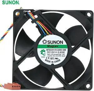NEW original Sunon MF80201VX-Q060-S99 8020 12V 2.63W 80*80*20mm 40.8CFM 0.219A MPNKK-A00 silent quiet axial cooling fan
