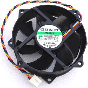 New original Sunon 9CM 9025 KDE1209PTVX 12V 4.4W round magnetic levitation 4-wire 4-pin cooling fan