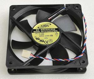 New ADDA 12025 12CM fan double ball 4-wire temperature control AD1212LB-A7BGL 0.24A