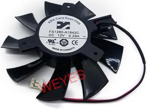For ARX FS1280-A1842C DC 12V Dia. 75mm C.T.C 40mm 2-Wire Server Frameless Fan