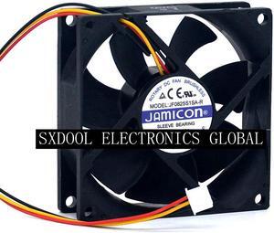Original JF0825S1SA-R New UPS silent fan 3-wire JAMICON 12V 0.26A