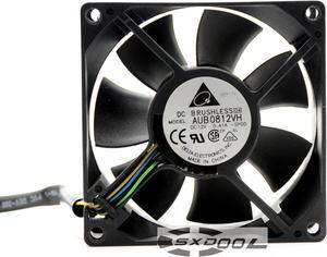 New original Delta AUB0812VH 8CM 80MM 8025 80*80*25MM DC12V 0.41A support 4-wire Pwm cooling fan