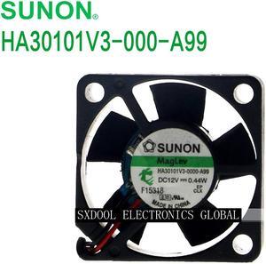 Original SUNON HA30101V3-0000-A99 3CM 3010 12V 0.44W silent magnetic levitation fan 2-wire 2-pin