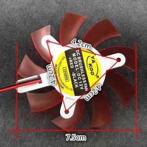 New Super Silent 75mm fan DC12V 42x42x42mm Hole Pitch diameter 75x15MM Fan For 9800GT 9600GT Graphics Card fan blade