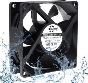 IP68 80mm 8cm Waterproof Dustproof DC 12V Cooling Fan 80X80X25mm Dual Ball Bearing 3-Pin PC Computer Chassis PSU SXDOOL SXD8025M12B