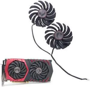 1 pair PLD10010S12HH FOR MSI Radeon RX480 580 GTX1080Ti 1070 Graphics Card Cooler Fan 12V