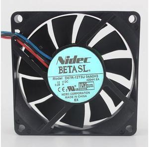 New CPU Fan Nidec D07R-12T3U 12V 0.29A 7015 70mm x 15mm 4 pin PWM Long Wire case cooler chassis fan hydraulic bearing cooling fan - Ethereum Mining ETH