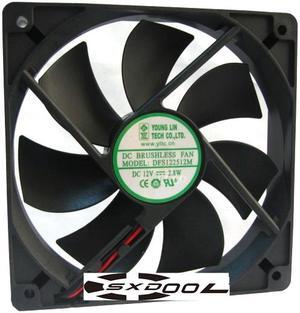Young Lin 12025 DFS122512M 12V 2.8W 2 Wires Square DC Cooling fan