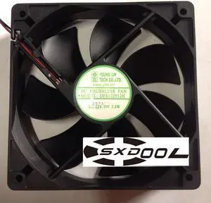 Young Lin 12025 12CM 12V 3.4W DC chassis cooling fan DFS122512H Mute cooler 2-wire 2-pin