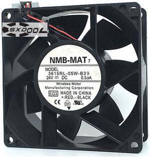 SXDOOL NMB 3615RL-05W-B39 B01 DC 24V 0.53A 90x90x38mm 2-Wire Frequency converter Cooling Fan