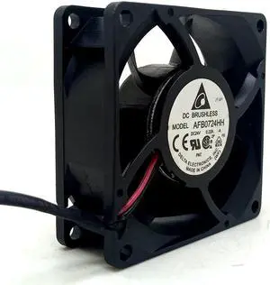 AFB0724HH Delta Electronics 70mm 7cm DC 24V 0.22A 7cm Dual Ball Cooling Fan Inverter Power Cabinet Cooler 3500rpm